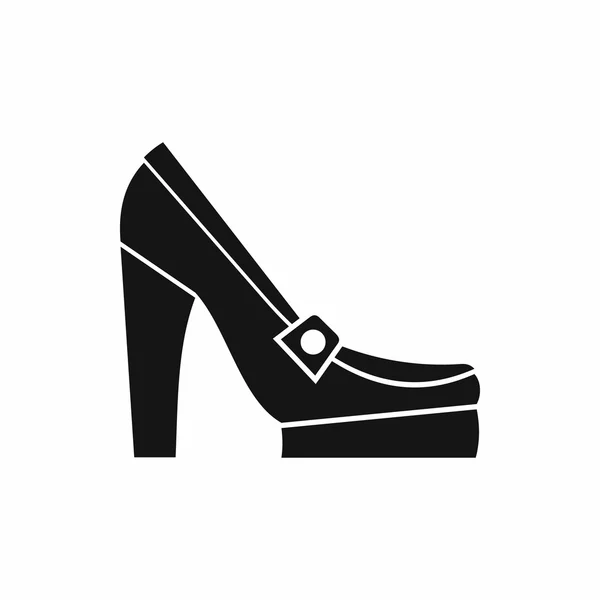 Zapatos de mujer en el icono de la plataforma, estilo simple — Vector de stock