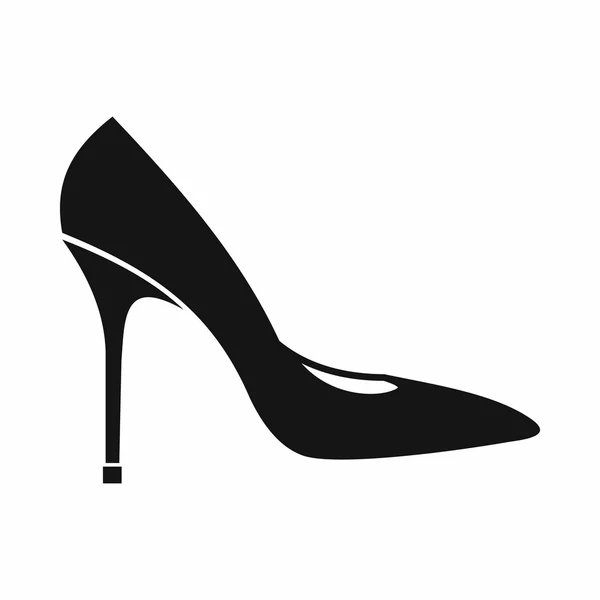 Vrouwen schoen met hoge hakken pictogram, eenvoudige stijl — Stockvector