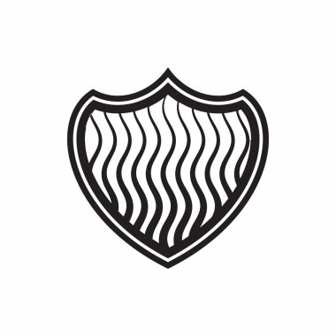 Çizgili kalkan kutsal kişilerin resmi, basit tarzı