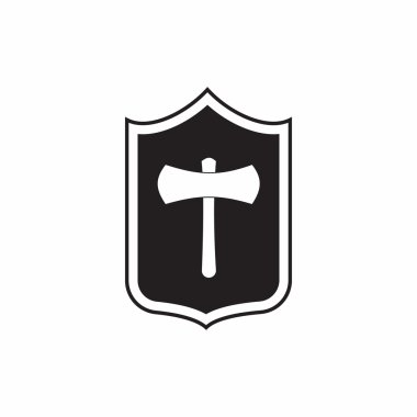 Bir balta simgesi, basit tarzı kalkan