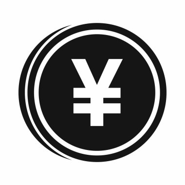 Madeni para yen simgesini, basit tarzı