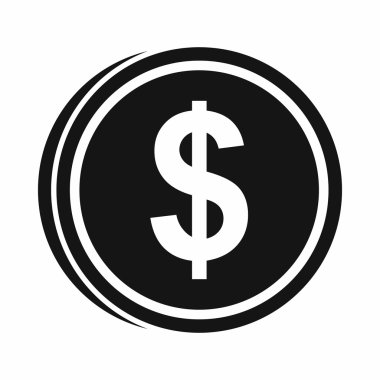 Madeni para dolar simgesi, basit tarzı