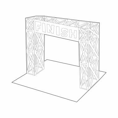 Bitiş simgesi, yarış gates anahat stili
