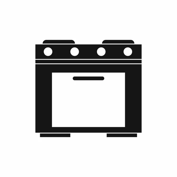 Gas stove icon, simple style — Stock Vector