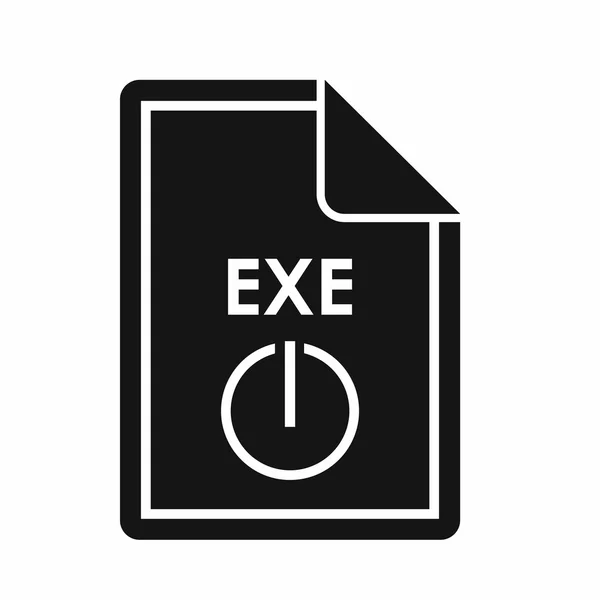 Datei-Exe-Symbol, einfacher Stil — Stockvektor