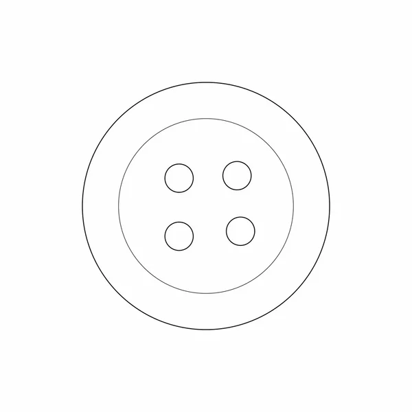 Значок кнопки, стиль контура — стоковый вектор
