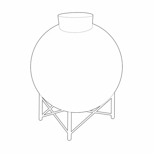 圆形容器的液体图标，大纲样式 — 图库矢量图片