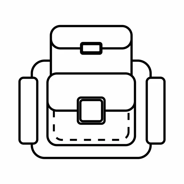 Ryggsäck-ikonen, dispositionsformat — Stock vektor