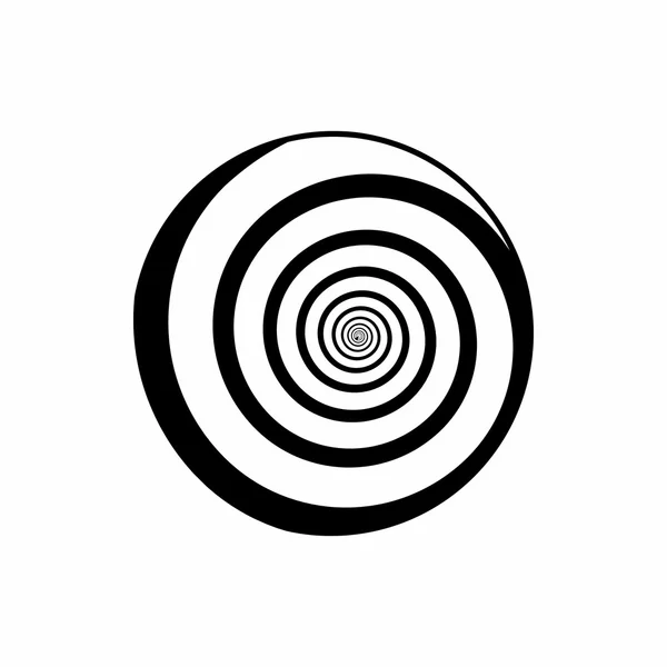 Icono de círculo hipnótico, estilo de contorno — Vector de stock
