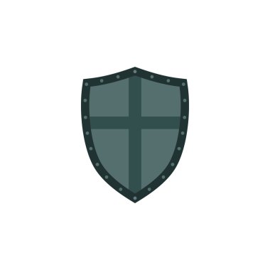 Antik kalkan kutsal kişilerin resmi içinde düz stil