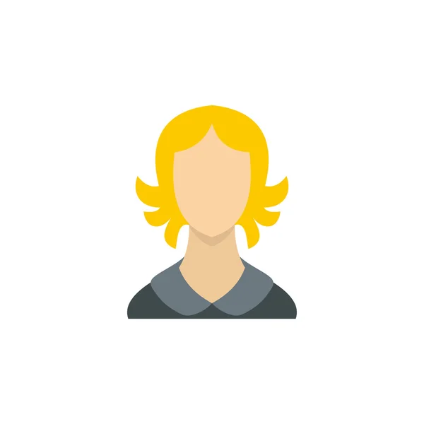 Frau mit blonden Haaren, flacher Stil — Stockvektor