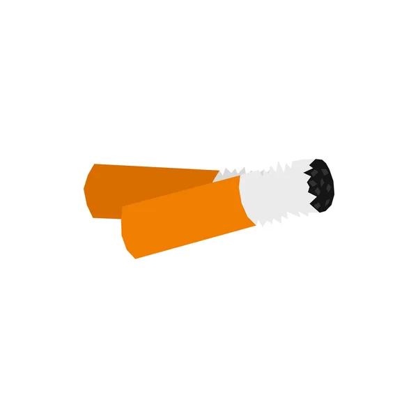 タバコの吸い殻アイコン、フラット スタイル — ストックベクタ