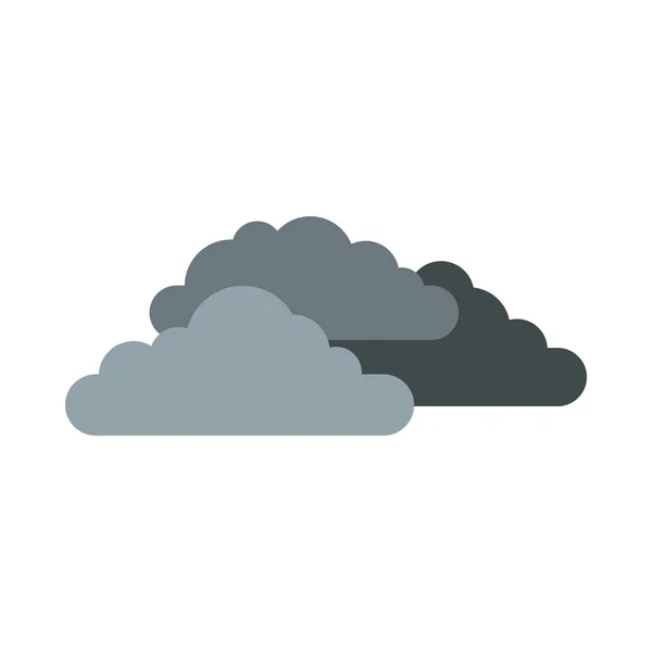 Wolken pictogram, vlakke stijl — Stockvector