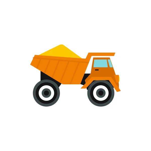 Machinery with sand icon, flat style — Stock Vector