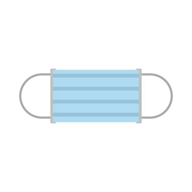 Tek kullanımlık yüz maskesi simgesi, düz stil