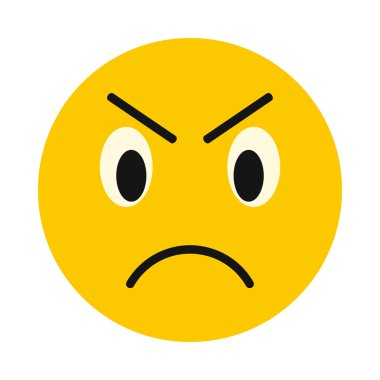 Kötü smiley simgesi, düz stil