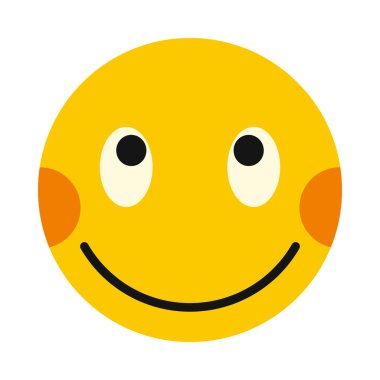 Utanç verici gülen simgesi, düz stil