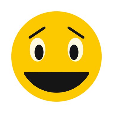 Gülen yüz simgesi, düz stil gülüyor