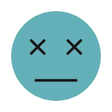 Gülen yüz simgesi, düz stil uyku