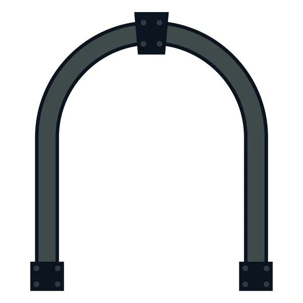 Ícone de arco semicircular, estilo plano — Vetor de Stock