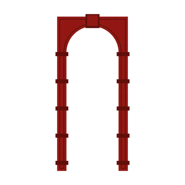 Ícone de arco vermelho em estilo plano — Vetor de Stock