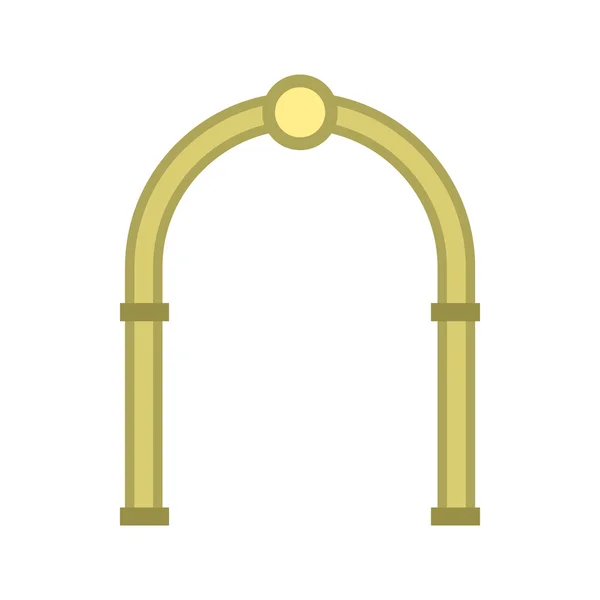 Ícone de arco semicircular, estilo plano — Vetor de Stock