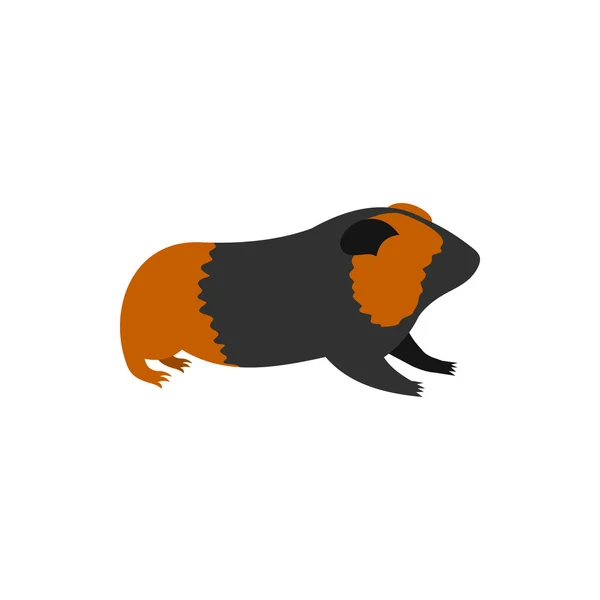 Cerdo de Indias, icono cavy en estilo plano — Archivo Imágenes Vectoriales