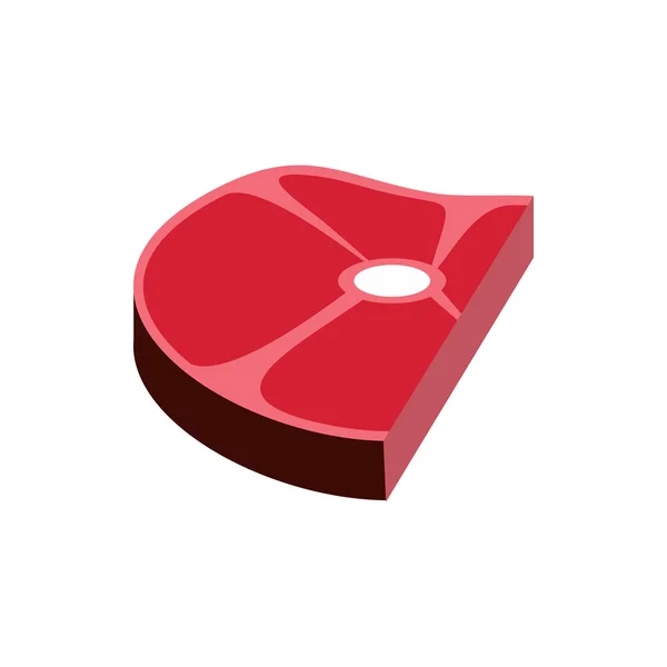 Potongan ikon steak, gaya datar - Stok Vektor