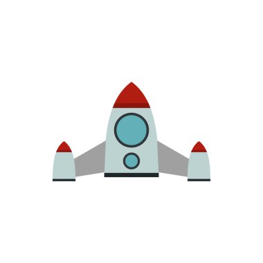 Uzay mekiği simgesi, düz stil