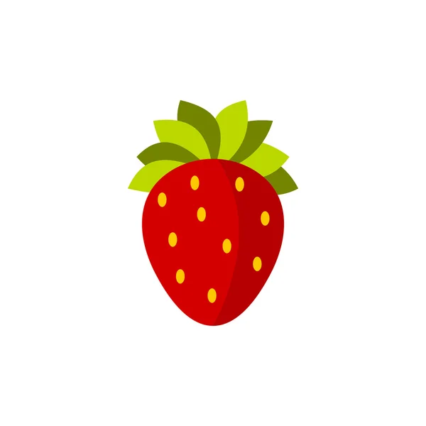 Strawberry icon in flat style — Stock Vector