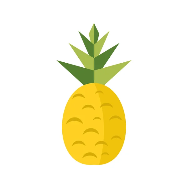 Icono de piña en estilo plano — Vector de stock