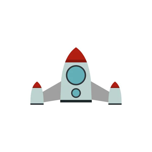 Icono del transbordador espacial, estilo plano — Vector de stock