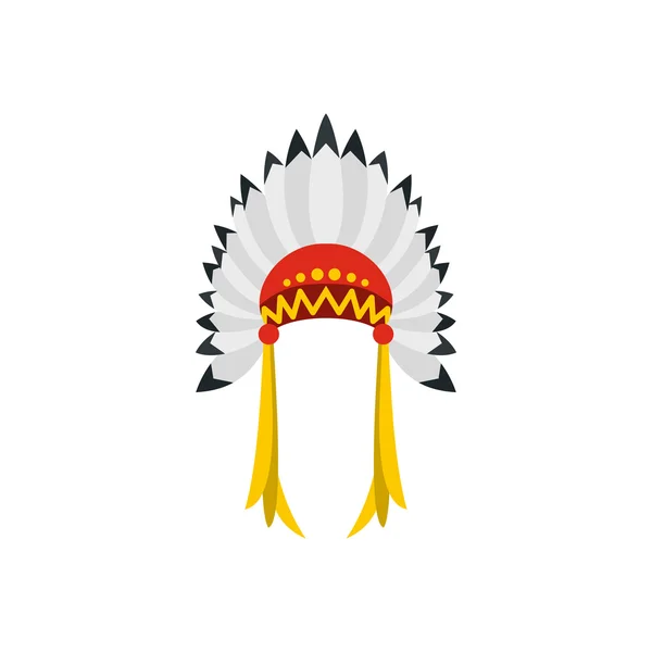 Native American indian huvudbonad ikonen — Stock vektor