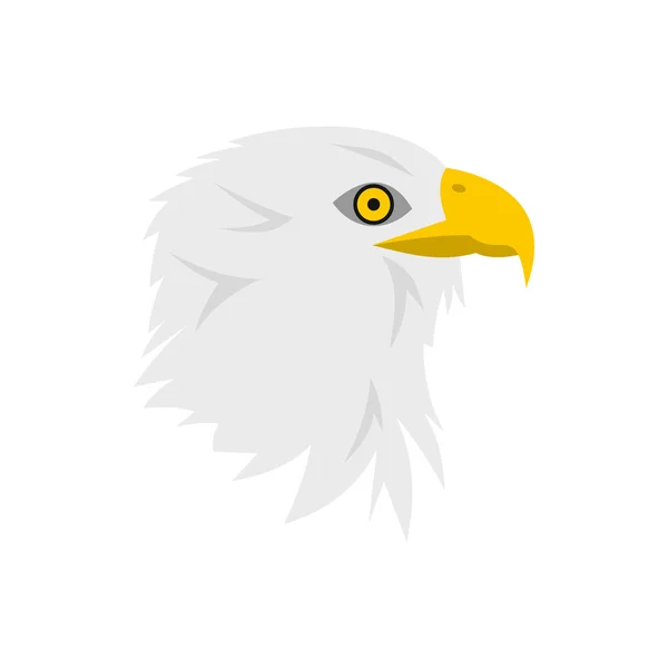 Bald eagle icon in flat style — Stock Vector