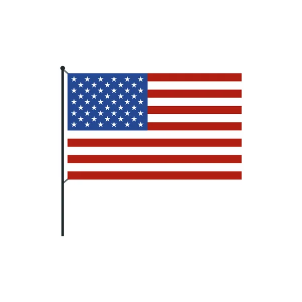 Иконка флага США в плоском стиле — стоковый вектор