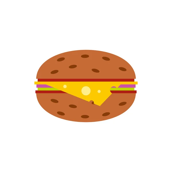 Hamburger icon in flat style — Stock Vector