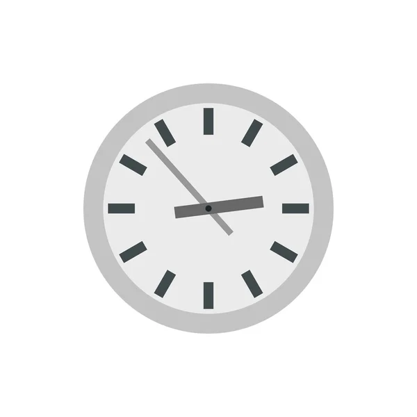 Icono de reloj de pared en estilo plano — Archivo Imágenes Vectoriales