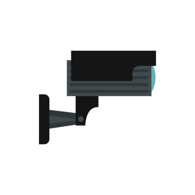 Gözetim kamera simgesi, düz stil