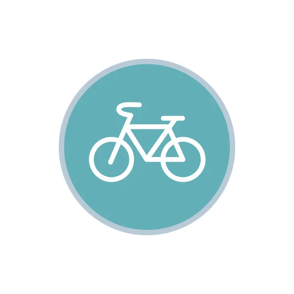 Sign cykel ikon, platt stil — Stock vektor