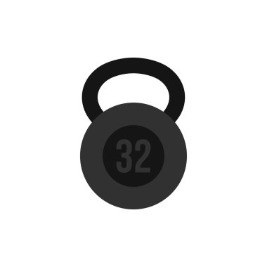 Düz stil kettlebell simgesini