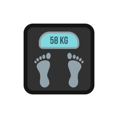 Siyah zemin ölçekler simgesi, düz stil