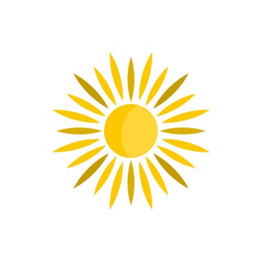 Düz stil güneş simgesi
