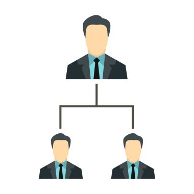 Şirket yapısı simgesi, düz stil