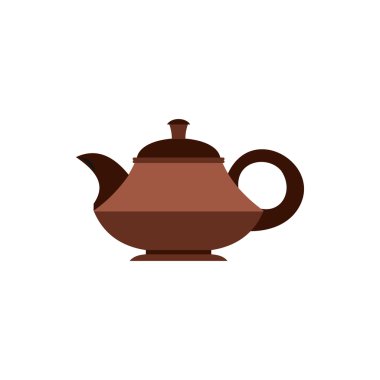 Çay potu simgesi, düz stil