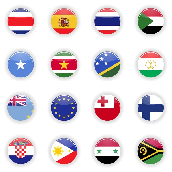Juego de banderas del mundo — Archivo Imágenes Vectoriales
