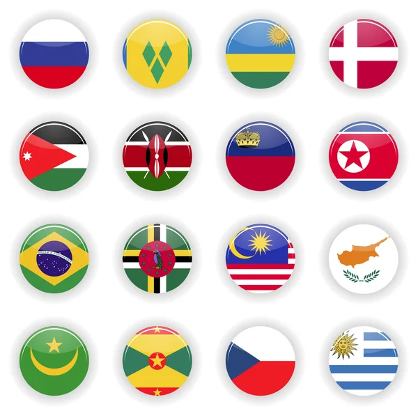 Flags set of the world — Stock Vector