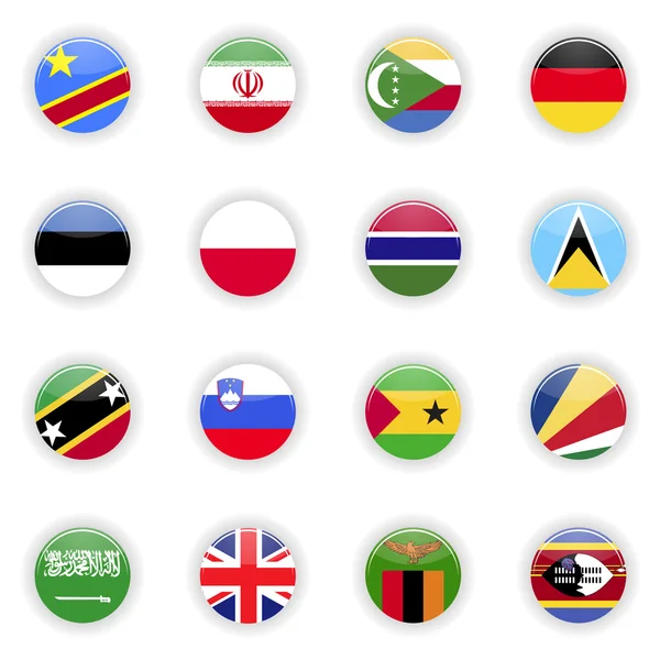 Flaggor anges av världen — Stock vektor