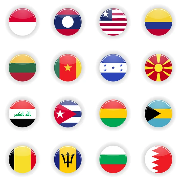Juego de banderas del mundo — Archivo Imágenes Vectoriales