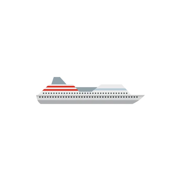 Cruise liner icon in flat style — Stock Vector