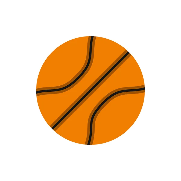 Icono de pelota de baloncesto, estilo plano — Vector de stock